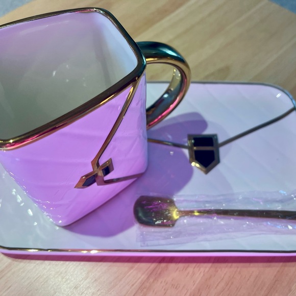 New ! Luxury bag-shaped coffee mug, plate and spoon set - Picture 11 of 15